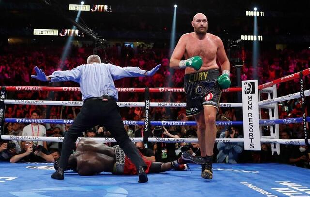 Foto Deontay Wilder no pudo ir más lejos en esta undécima ronda: ¡Tyson Fury sigue siendo el campeón de peso pesado del CMB!  © Reuters / Steve Marcus
